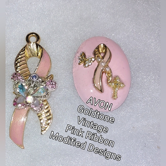 Pink Ribbon Tac Pin Breast Cancer Awareness Handmade - Picture 4 of 8